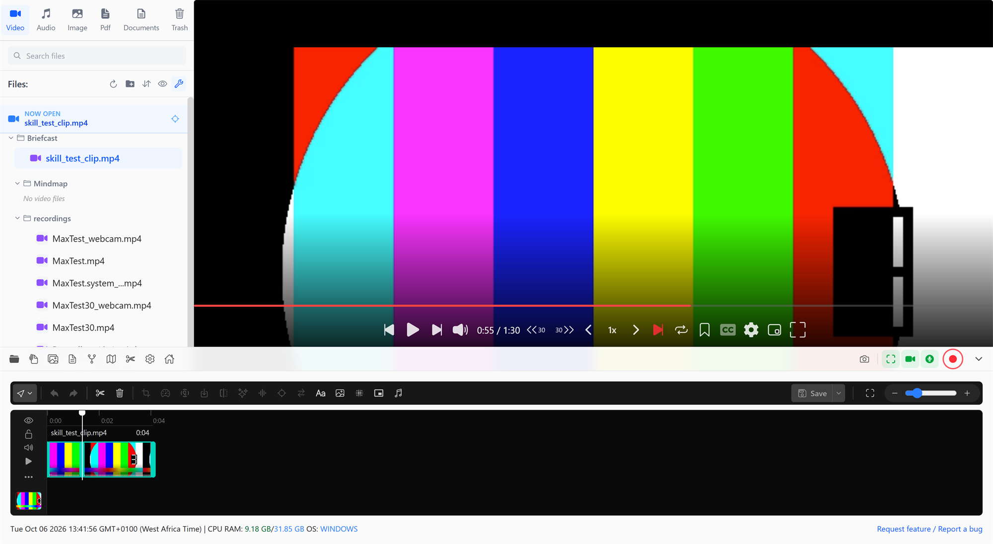 The video editor