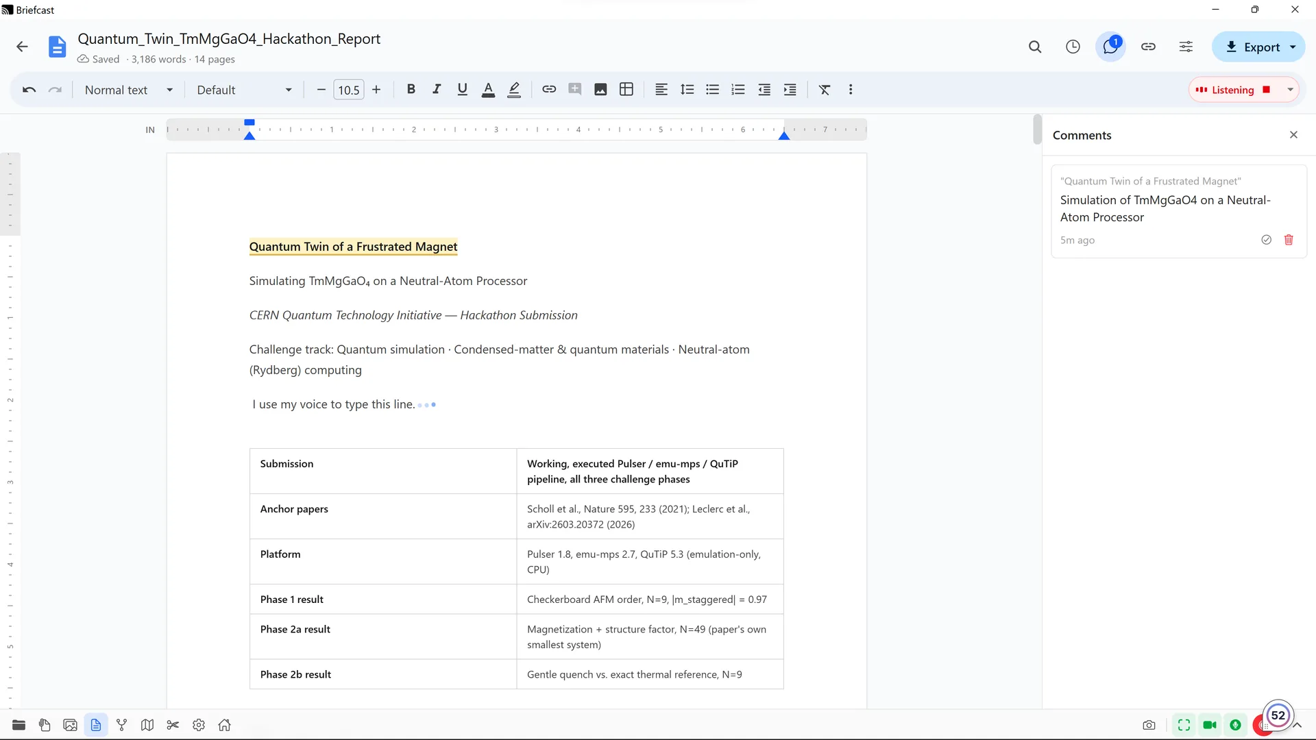 Briefcast: Docs
